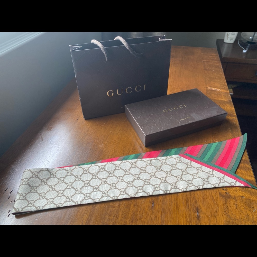 Authentic Gucci silk scarf.